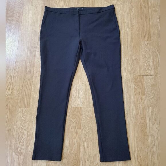 HALOGEN | Kick Flare Knit Ankle Pants - size 16 in Black - Picture 2 of 11